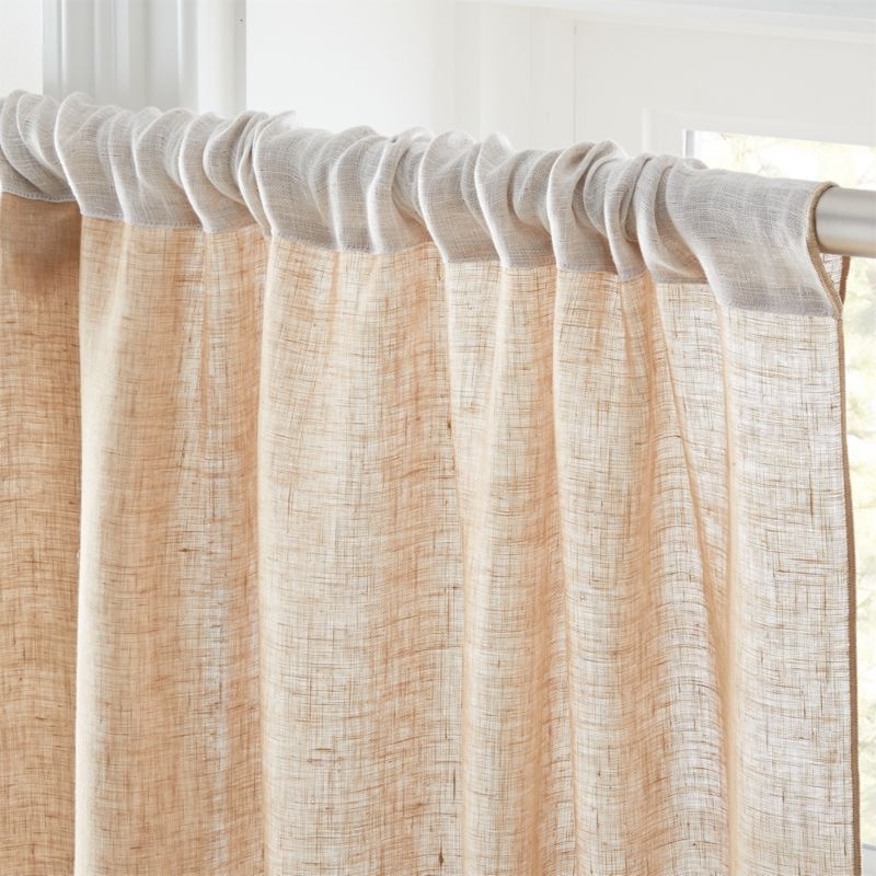 Dos White and Natural Two-Tone Curtain Panel 48"x120" - Image 4