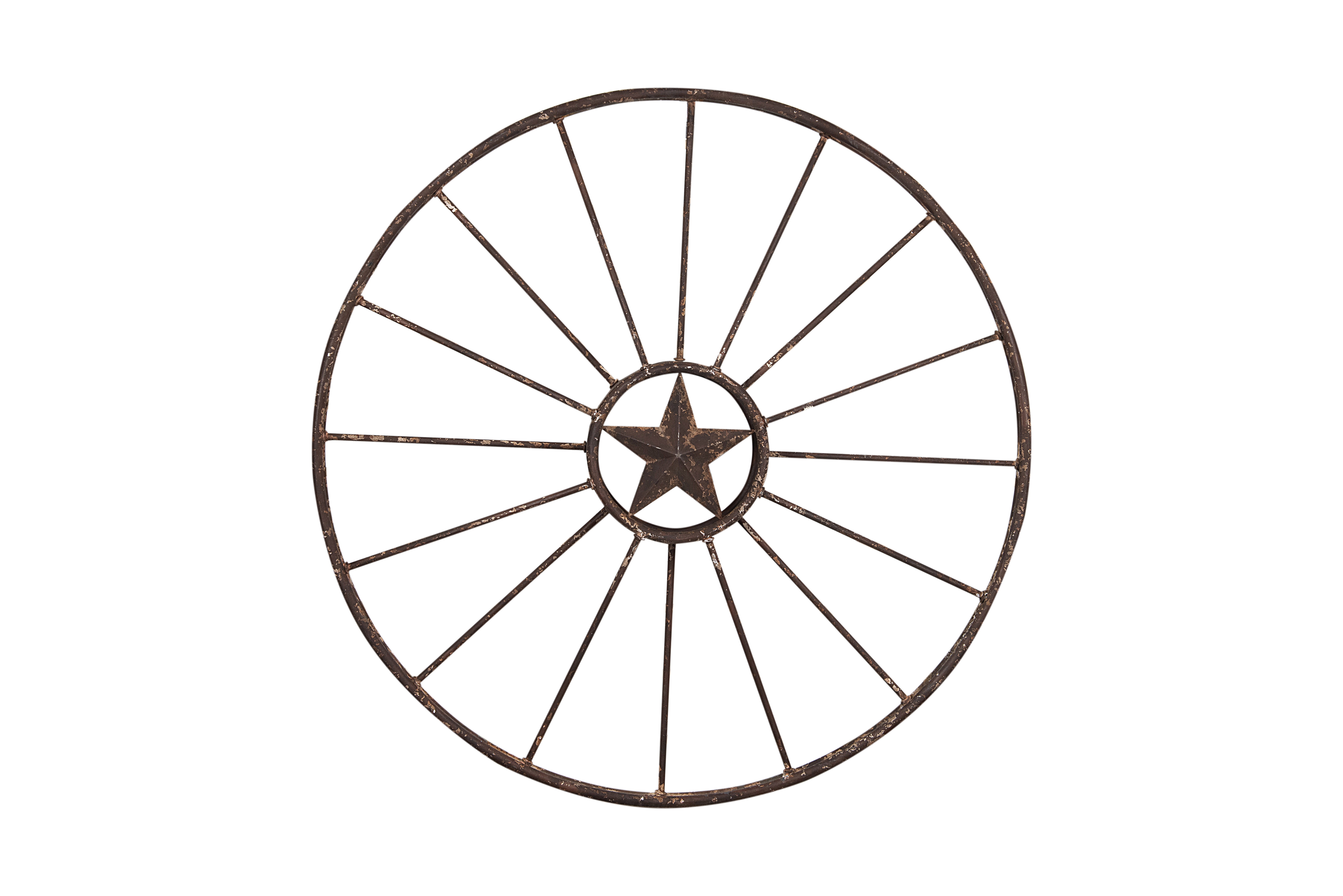 Wagon Wheel with Star Wall Décor - Image 0
