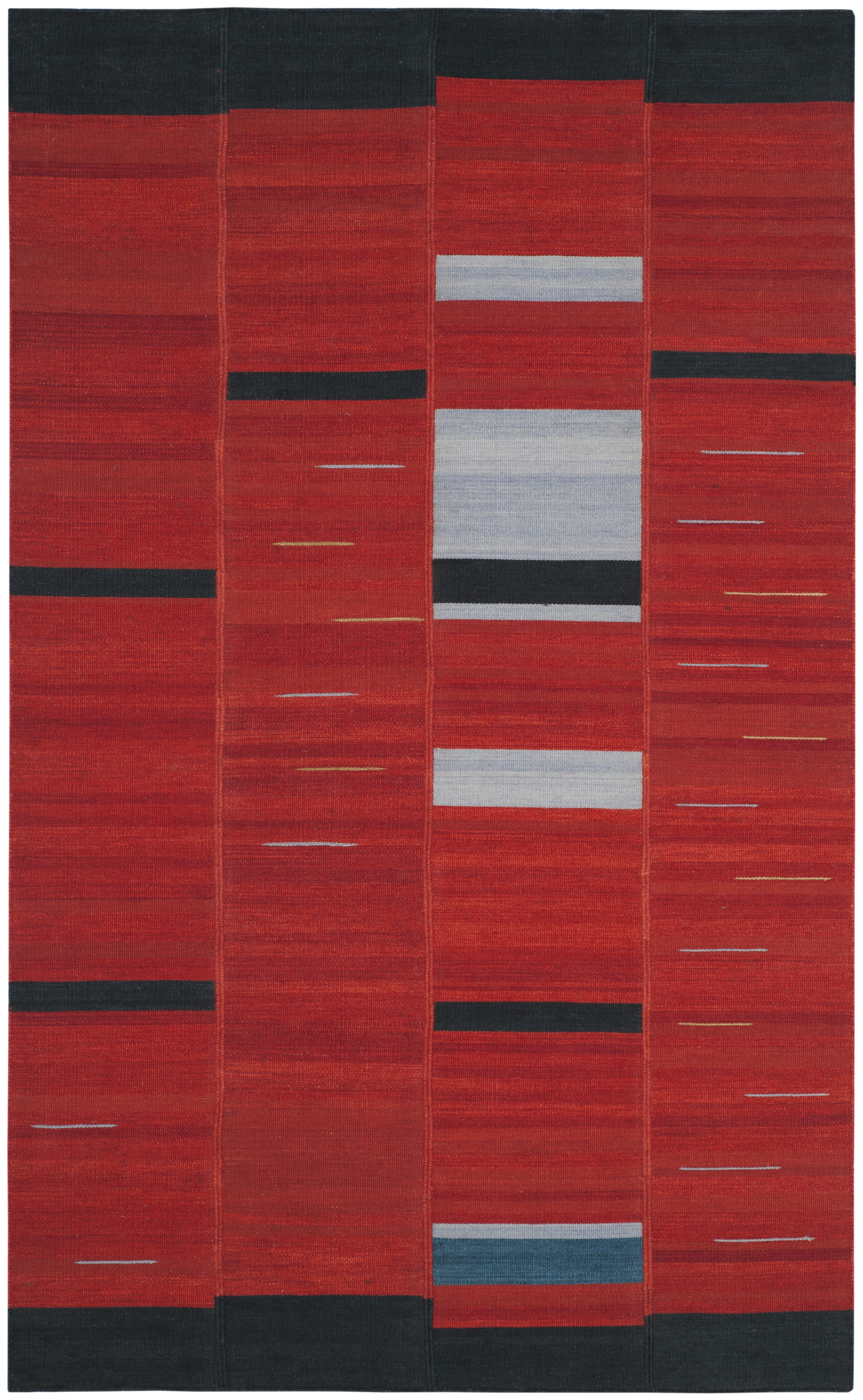Arlo Home Hand Woven Area Rug, KLM814A, Red,  5' X 8' - Image 0