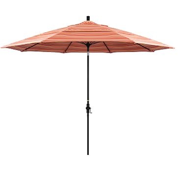 Outdoor Market Umbrella, 11 Ft, Round, Black, Sunbrella Canvas, Spa - Image 2