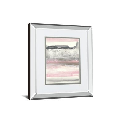 , Black Framed 28 In. X 34 In. CHARCOAL AND BLUSH I BY CHRIS PASCHKE (Mirror Framed) - Image 0