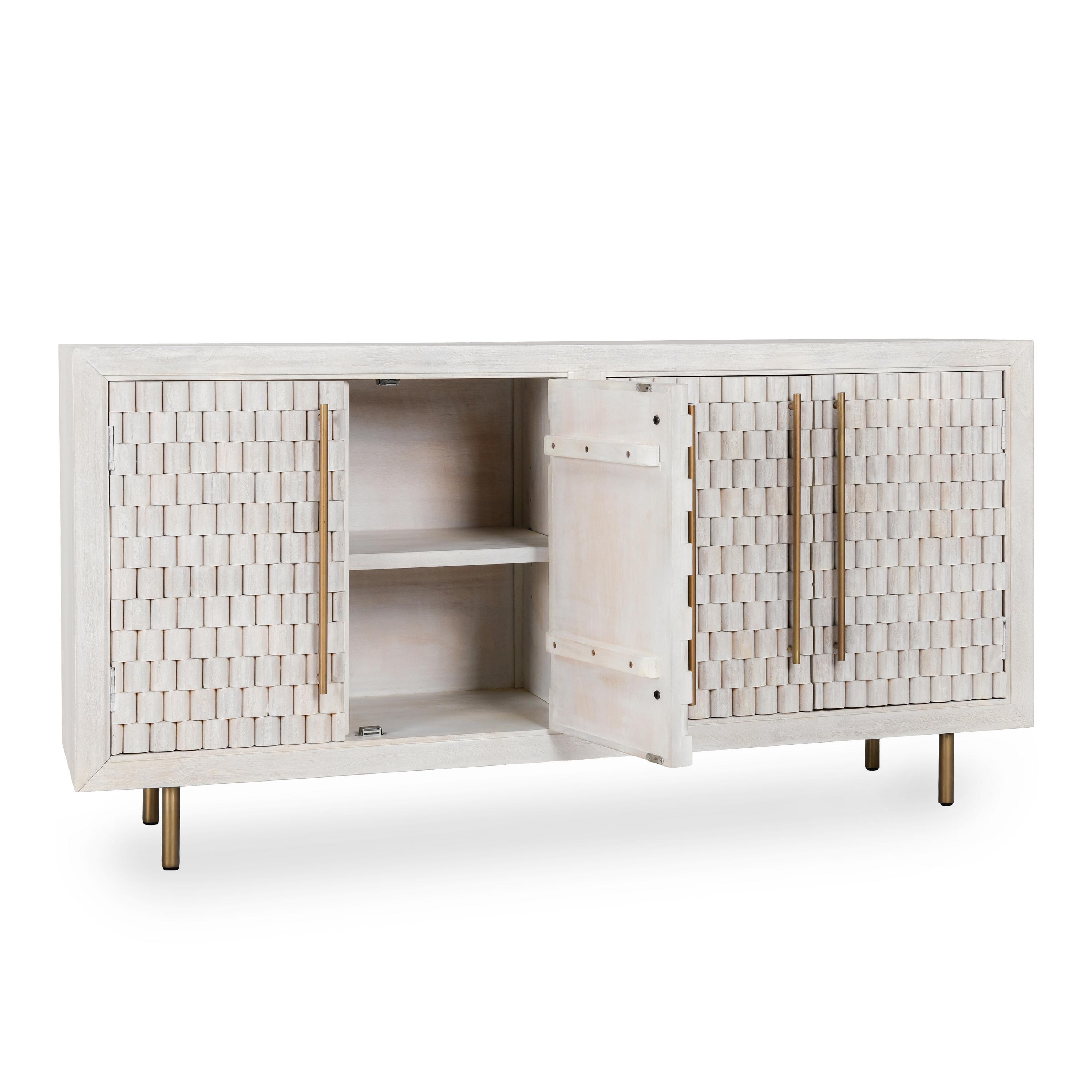 Norwood 4Dr Buffet White Wash - Image 2