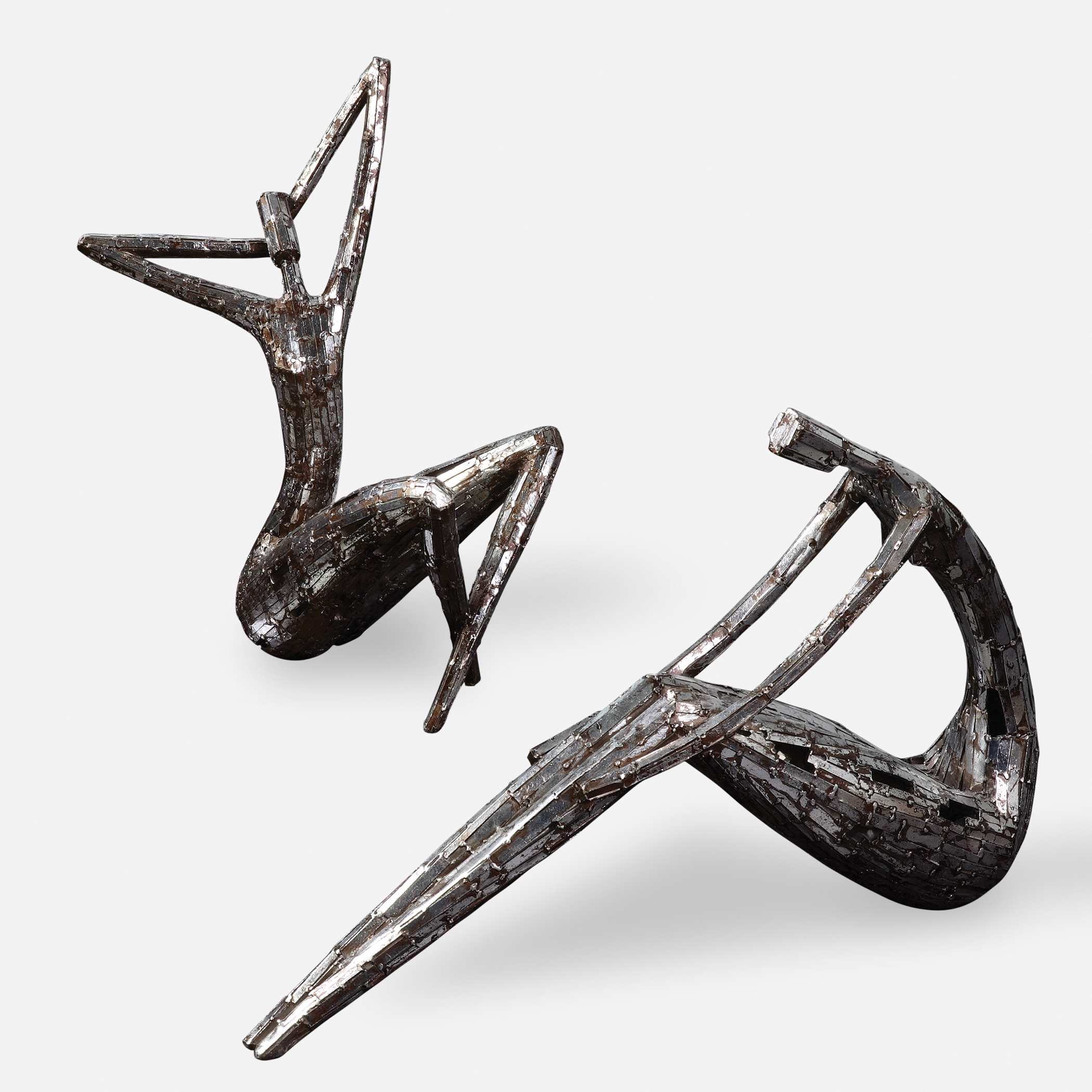 Dahy Antique Silver Statues Set/2 - Image 0