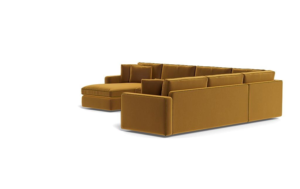 James 4-Piece 5-Seat Corner Chaise Sectional Left with Contrast Piping - Image 2