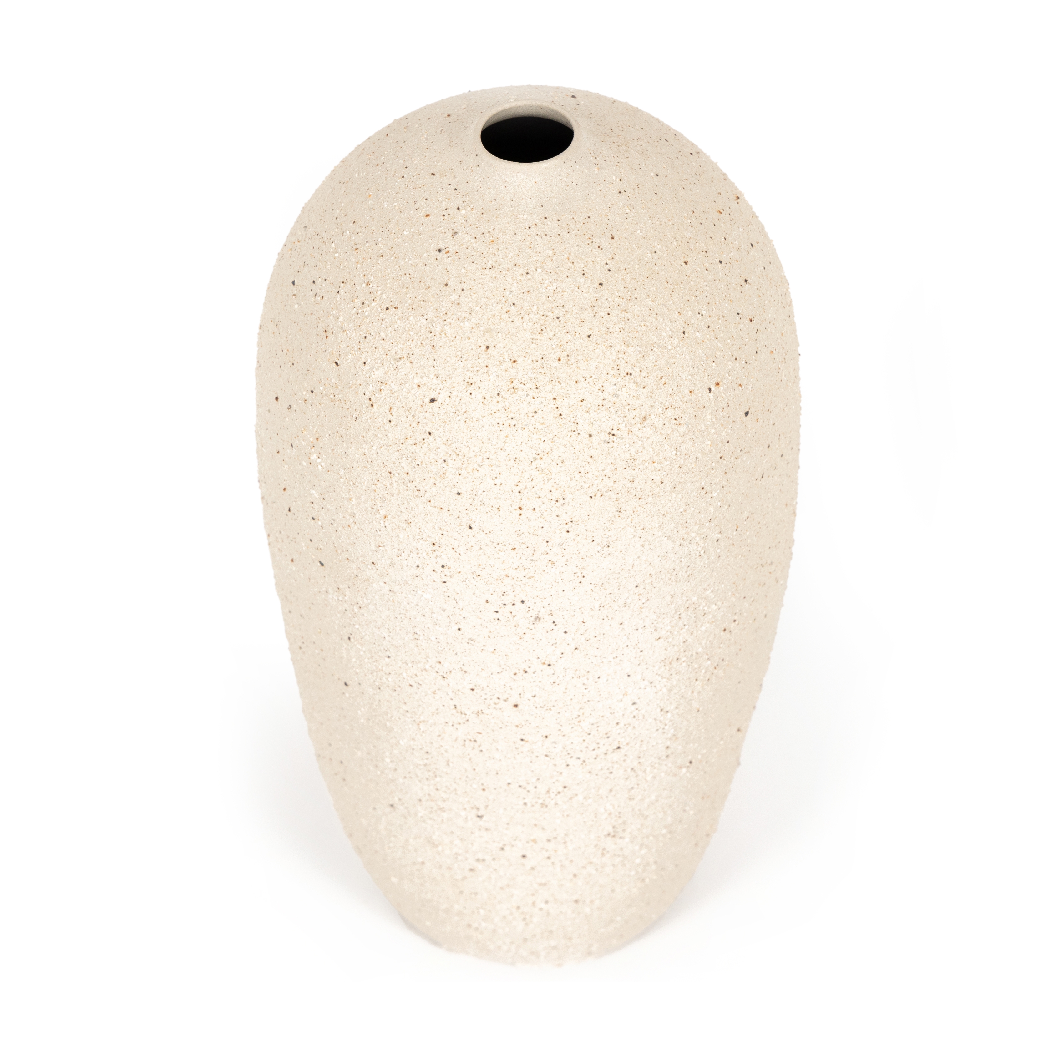 Izan Tall Vase-Natural Grog Ceramic - Image 4