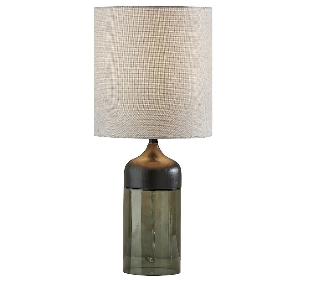 Stephe Glass Table Lamp, Large 22.75", Black - Image 0