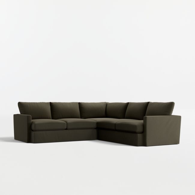 Lounge Deep 3-Piece L-Shaped Slipcovered Sectional Sofa - Image 0