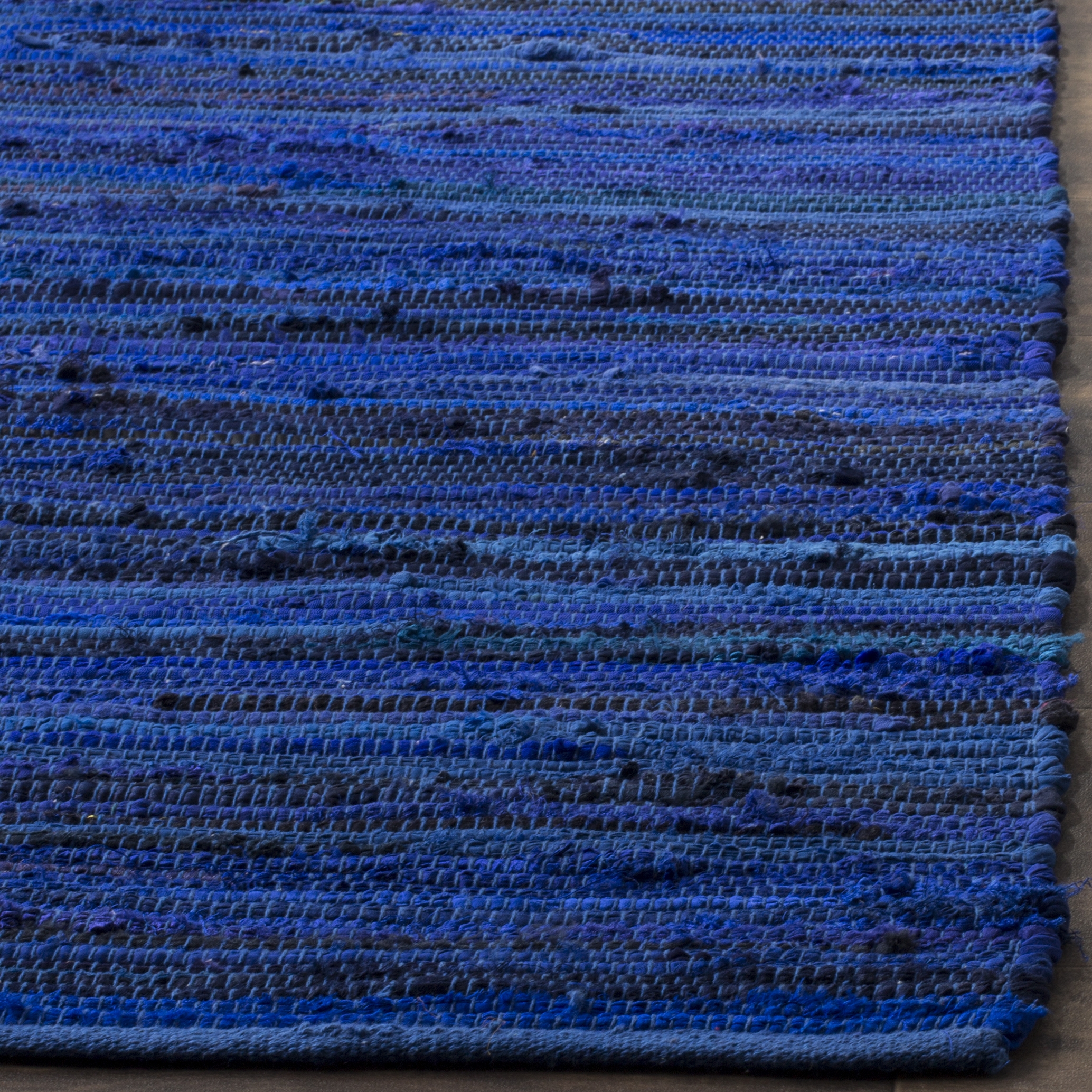 Arlo Home Hand Woven Area Rug, RAR130B, Blue/Multi,  4' X 4' Square - Image 1