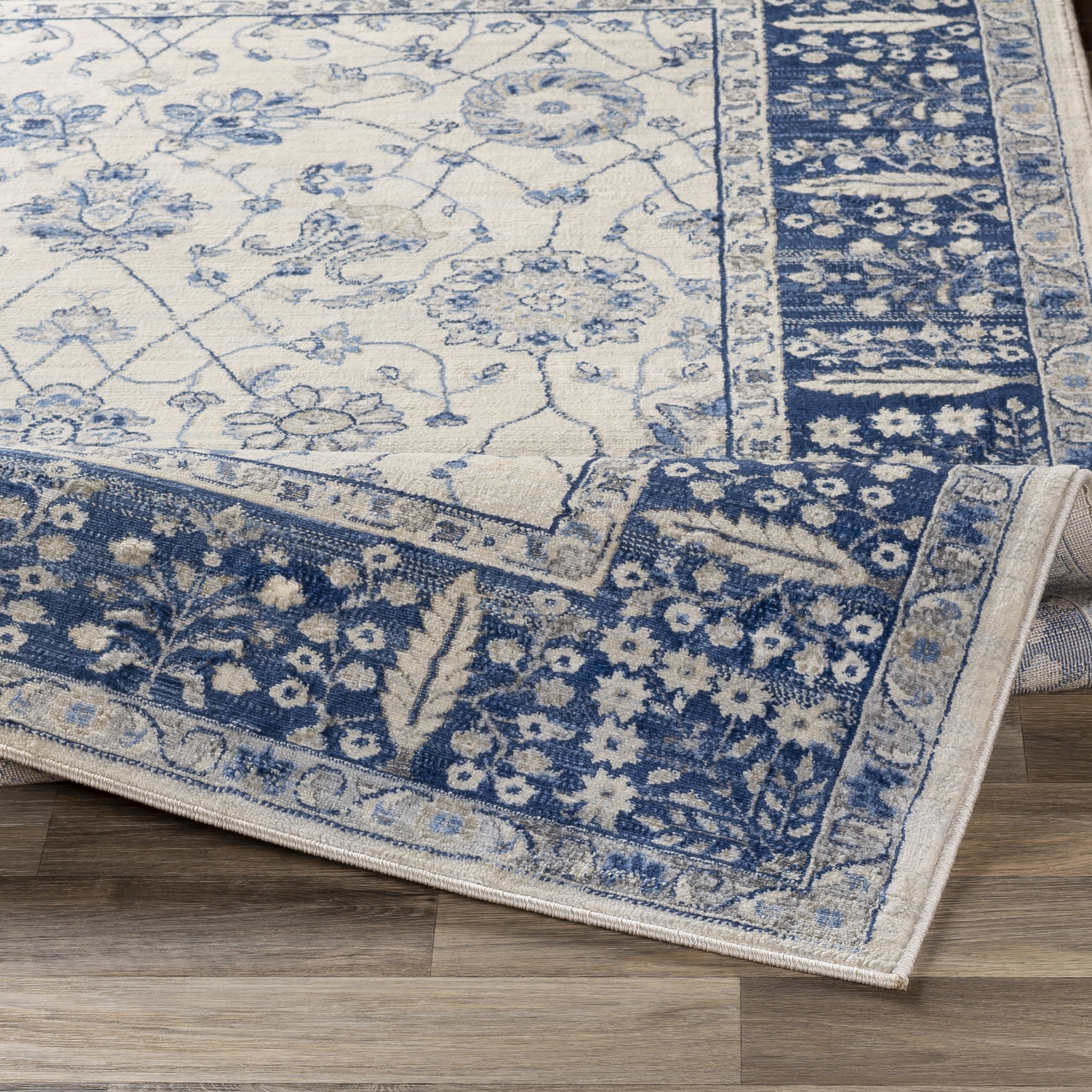 Monaco Blue Indoor 2' x 3' Machine Woven Rug - Image 4