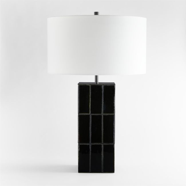 Vista Ceramic Tile Black Table Lamp - Image 0