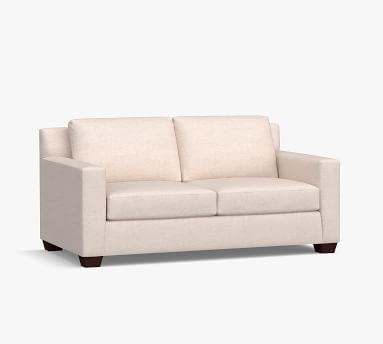 York Square Arm Upholstered Sofa 80.5", Down Blend Wrapped Cushions, Park Weave Oatmeal - Image 1