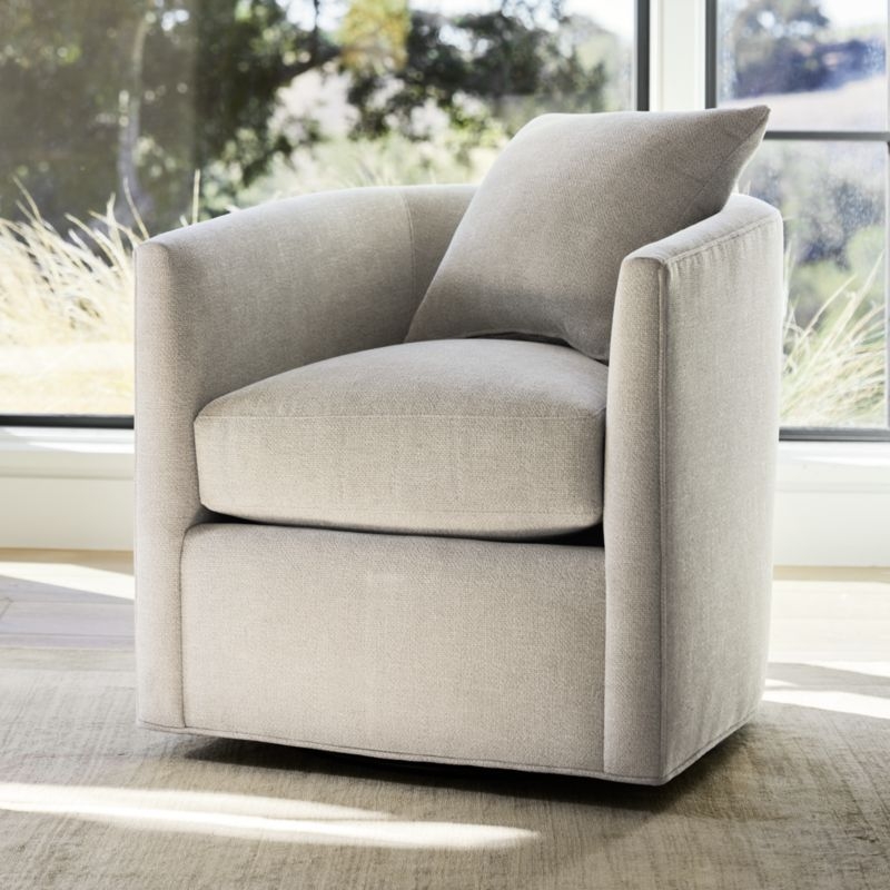 Drew Small Swivel Accent Chair - Image 1
