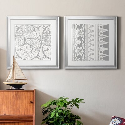 Ornamental Detail V-Framed Gallery Wrapped Canvas - Ready To Hang - Image 0