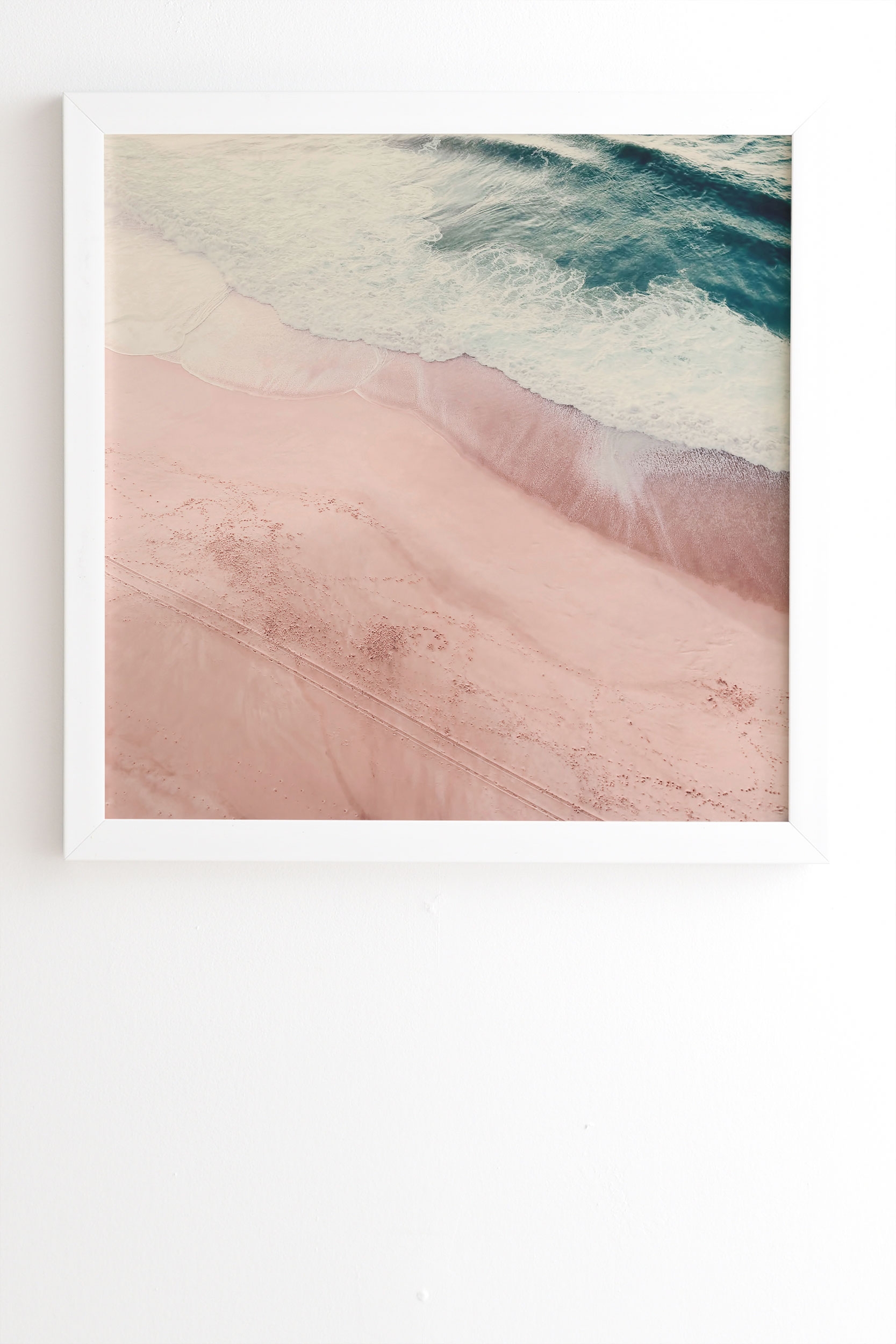 Beach Calm by Ingrid Beddoes - Framed Wall Art Basic White 8" x 9.5" - Image 1
