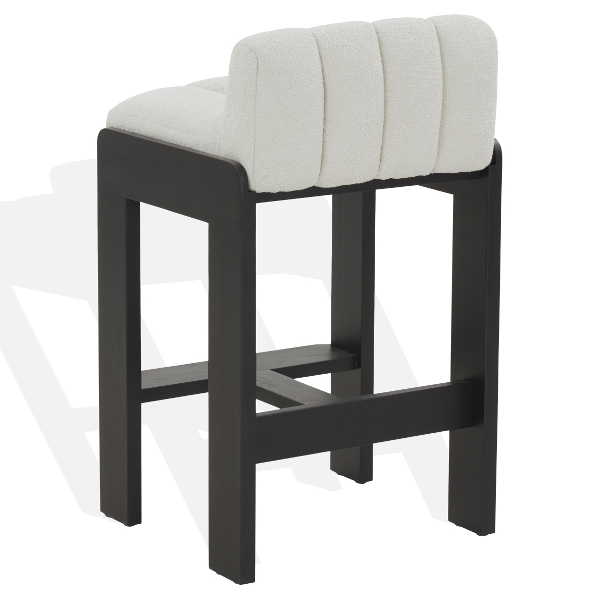Delphini Boucle Barstool - Ivory/Black - Image 4