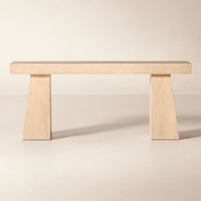 Ridge 70" Bleached Oak Console Table - Image 0