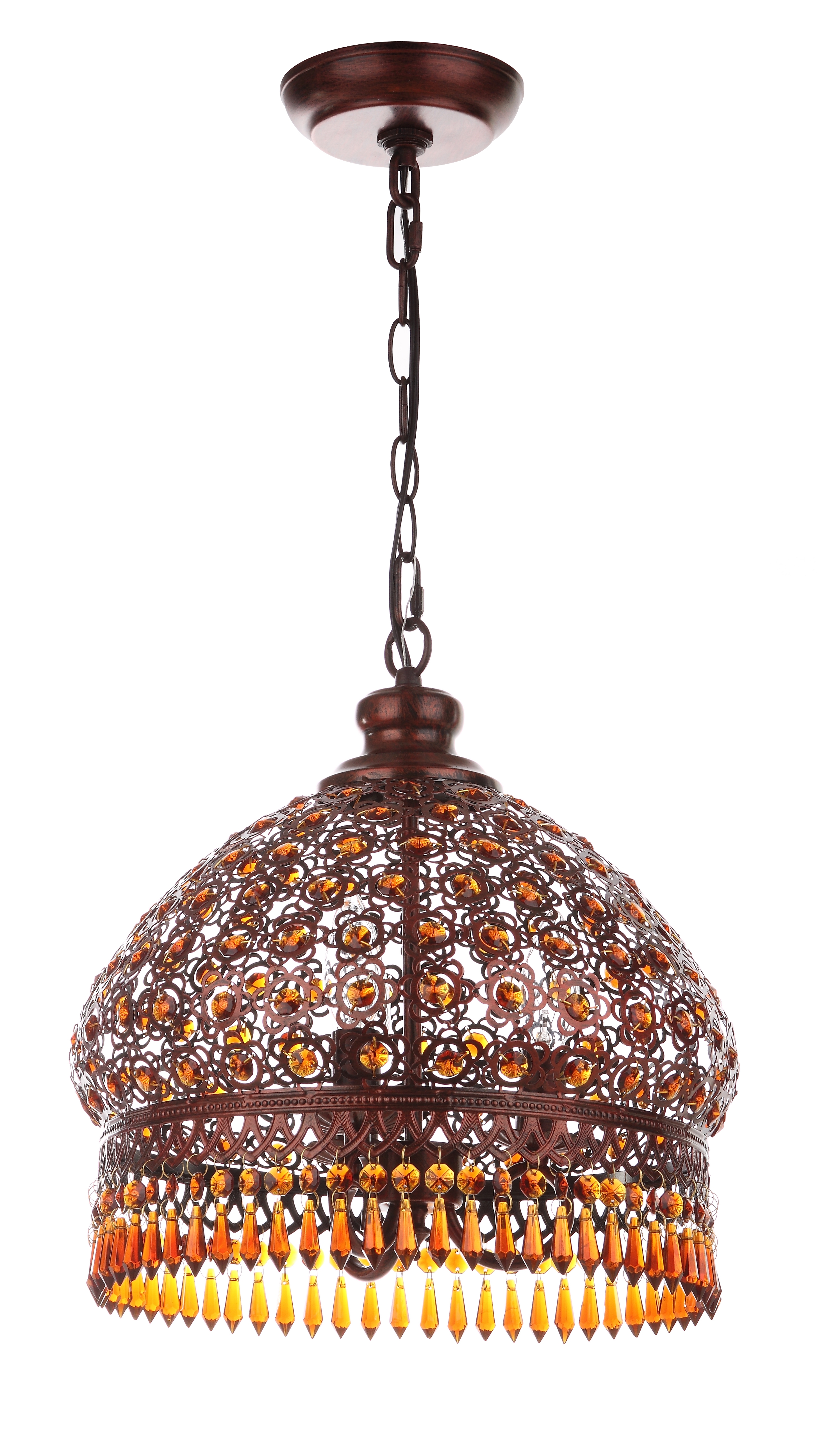 Sultan Jeweled Pendant Lamp - Dark Brown - Image 0