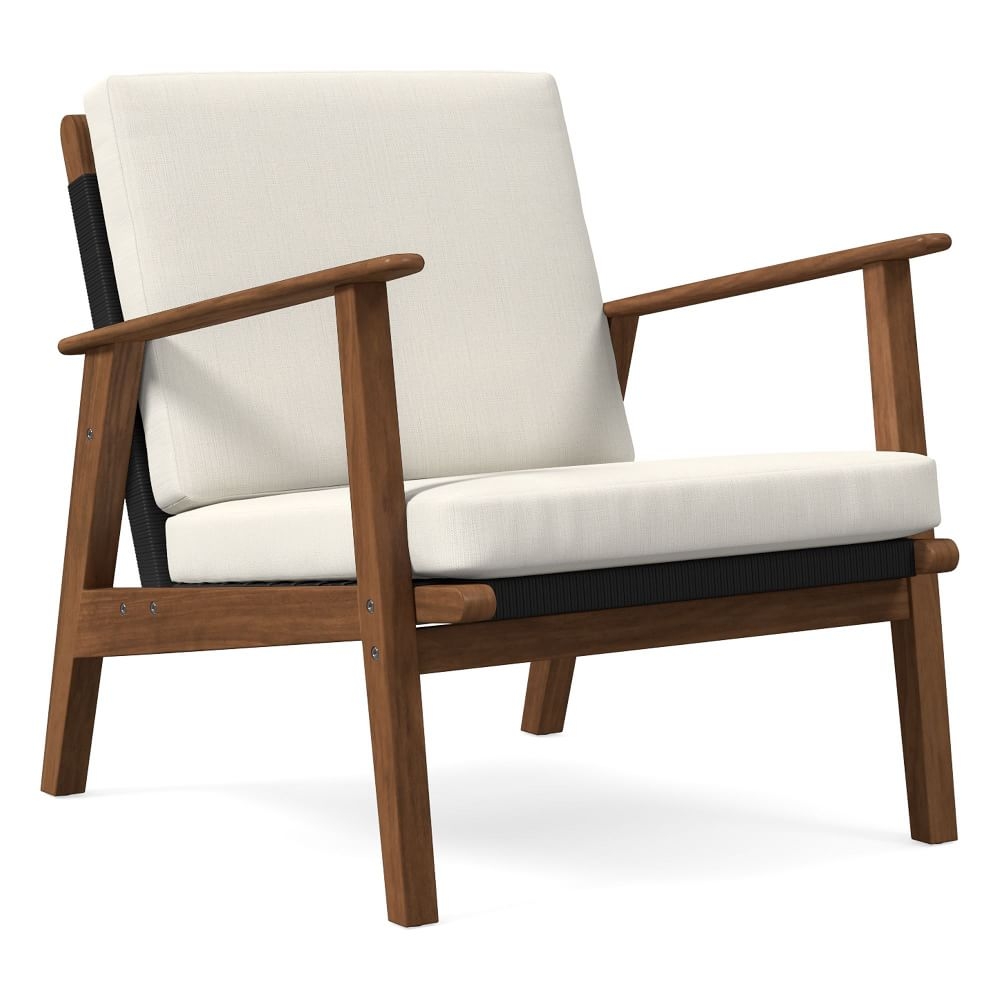 Catskill Collection, Lounge Chair Cushion Cover, Sunbrella Piazza, White - Image 0
