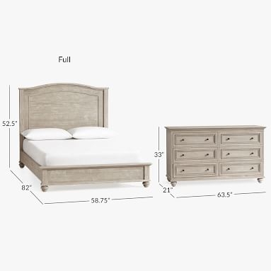 Chelsea Classic Bed & 6-Drawer Dresser Set, Full, Simply White, In-Home - Image 1