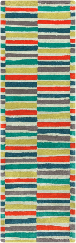 Young Life Green Indoor 2'6" x 8' Handmade Rug - Image 0