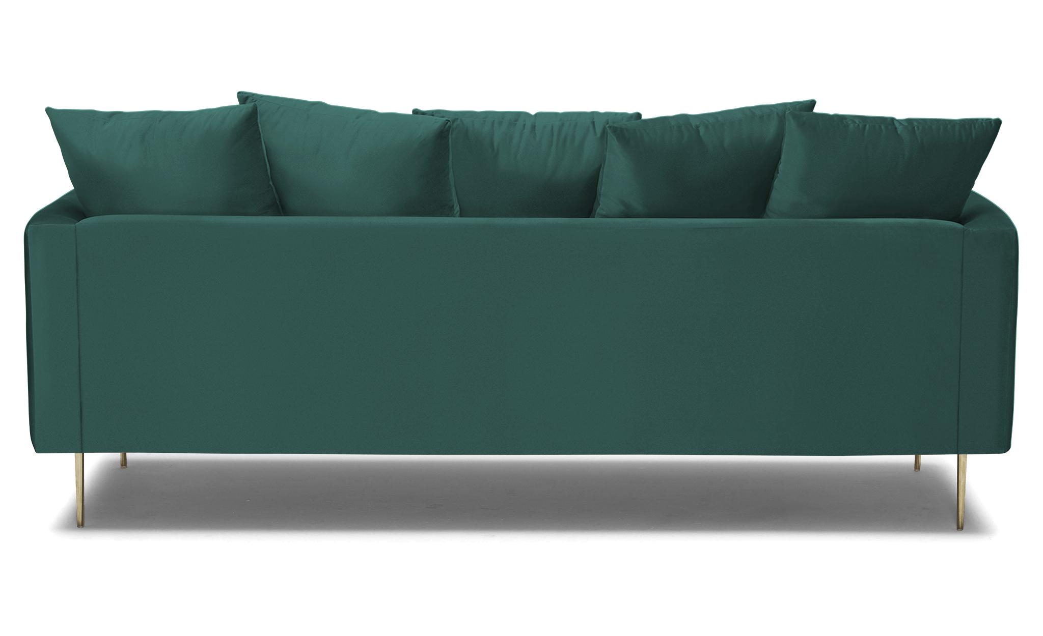 Blue Aime Mid Century Modern Sofa - Prime Peacock - Image 4