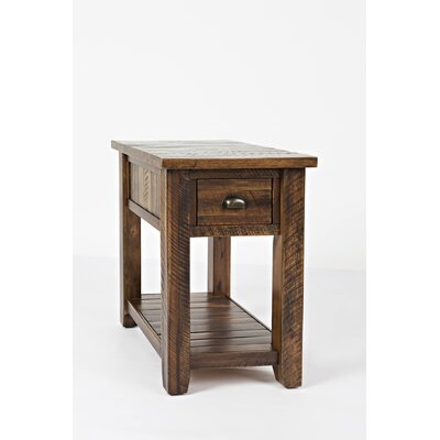 Leija Solid Wood End Table with Storage - Image 0