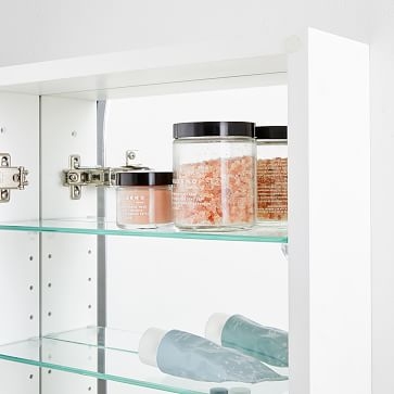 Arched Metal Framed Medicine Cabinet, Medicine Cabinet, Polished Nickel, Metal - Image 2