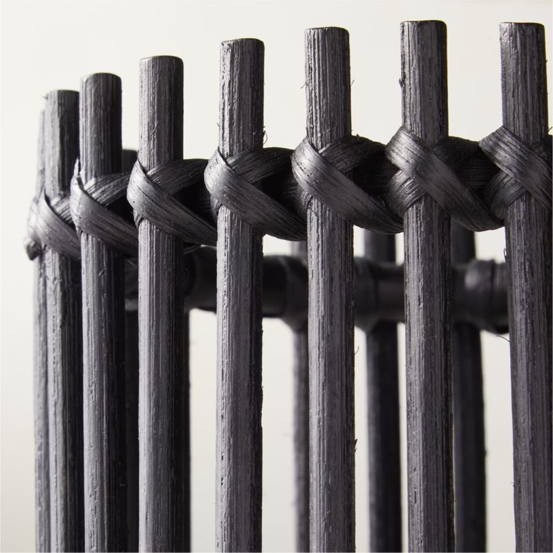 Wes Rattan Black Hurricane Candle Holder - Image 2