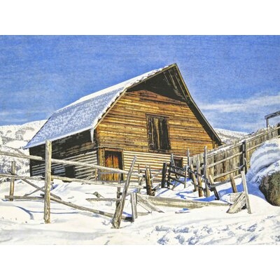 Snowcovered Steamboat Barn by Graffitee Studios - Wrapped Canvas Graphic Art Print - Image 0