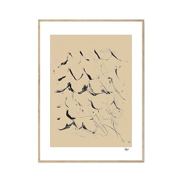 The Sea, Art Print By Johannes Geppert, 30X40Cm, Oak Frame - Image 0