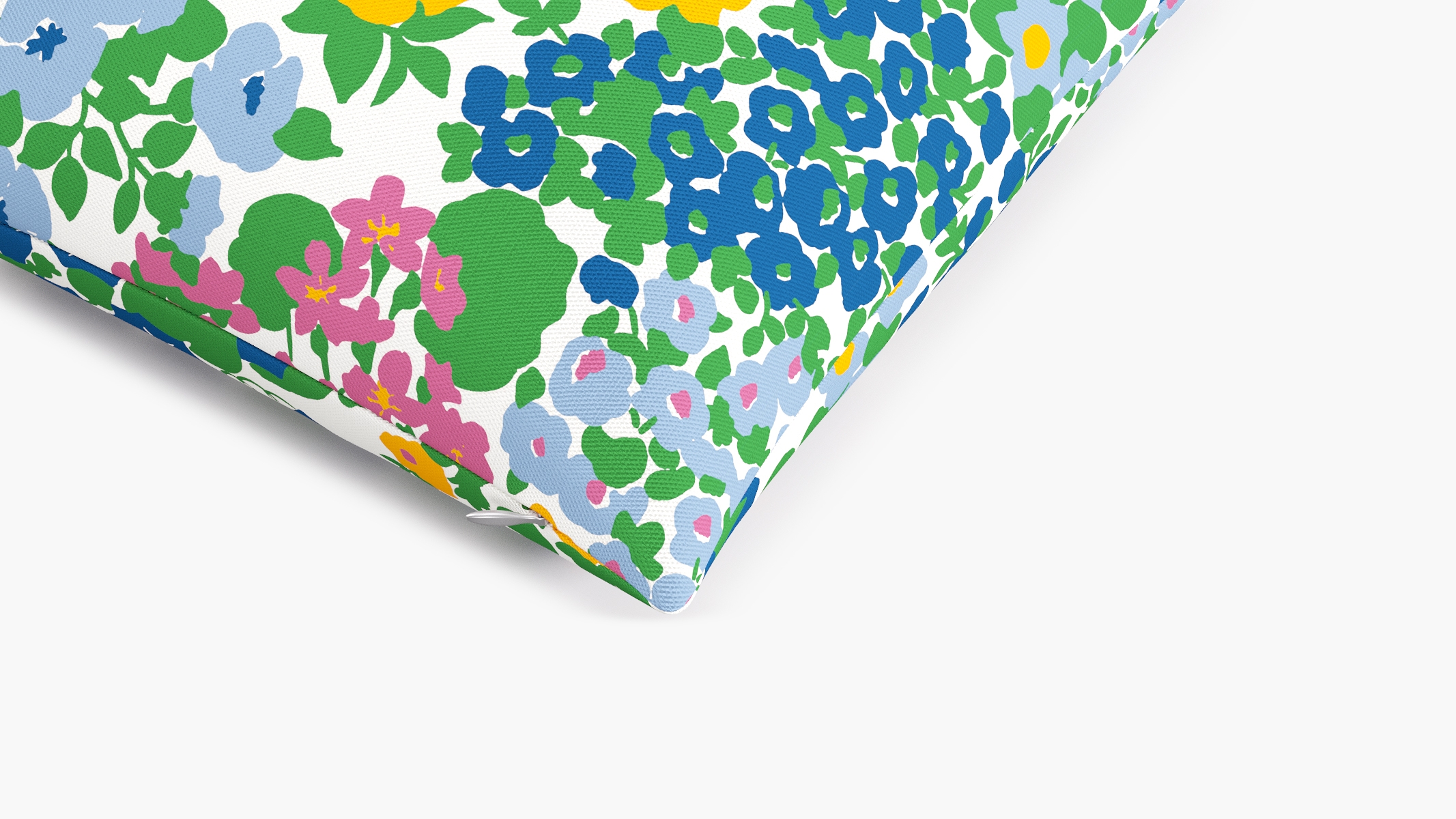 Throw Pillow 18", Fuchsia Million Flowers, 18" x 18" - Image 1