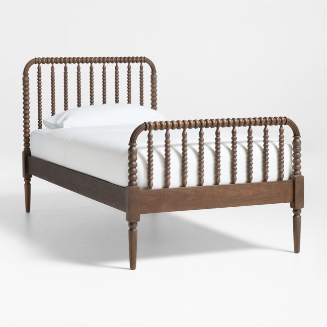 Jenny Lind Deep Brown Wood Spindle Kids Twin Bed - Image 0