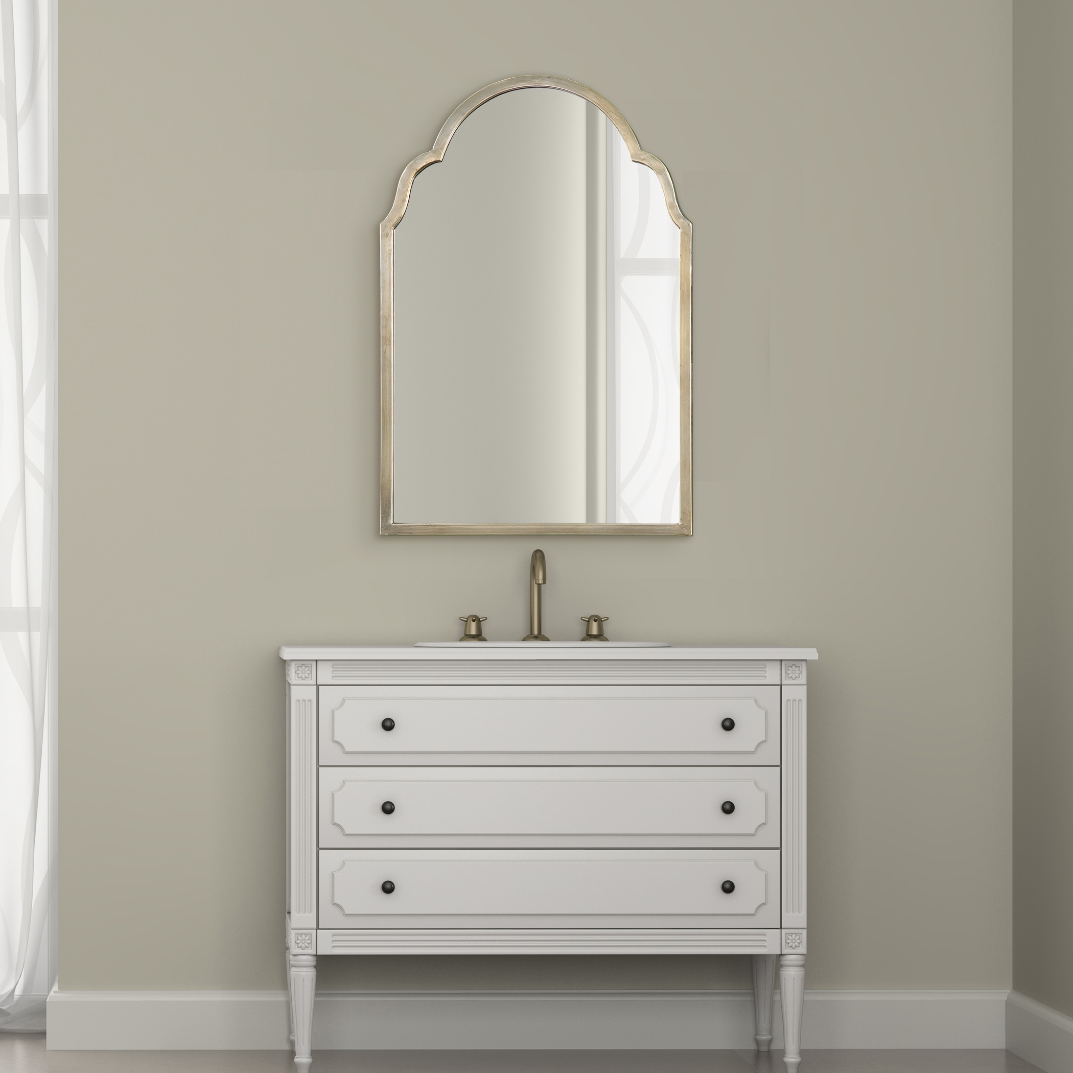 Brayden Petite Silver Arch Mirror - Image 1