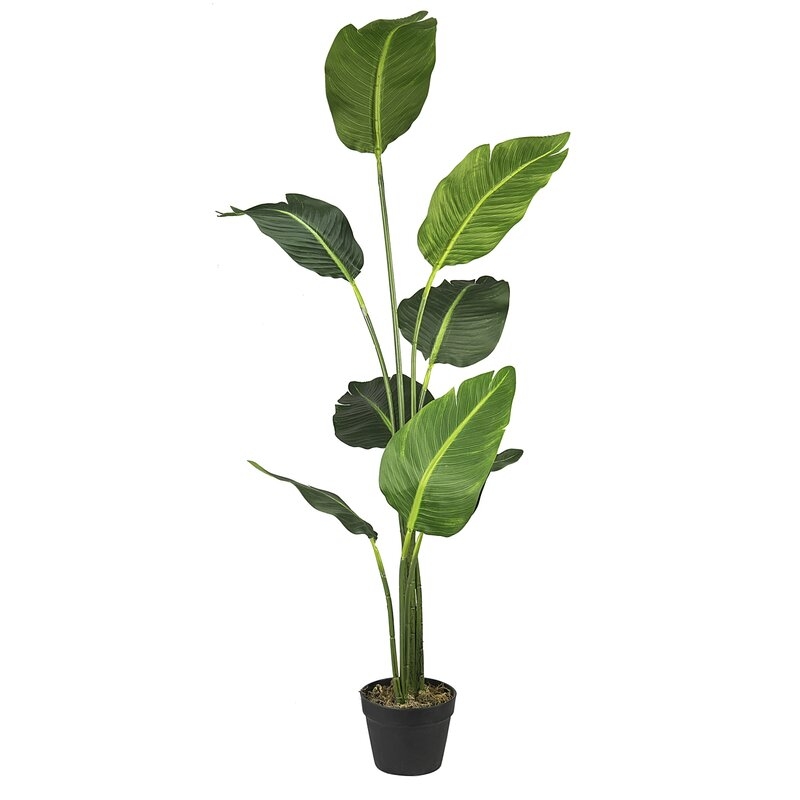 Artificial Banana Leaf Tree in Pot, 60" - Image 0