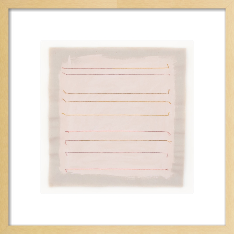 Pale Pink with Dusty Rose Stripes by Emily Keating Snyder for Artfully Walls - Image 0