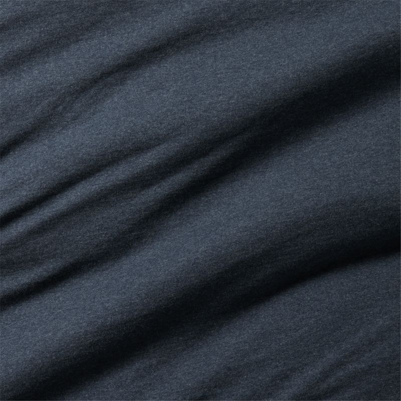 Cozysoft Organic Cotton Jersey Midnight Navy King Bed Sheet Set - Image 4