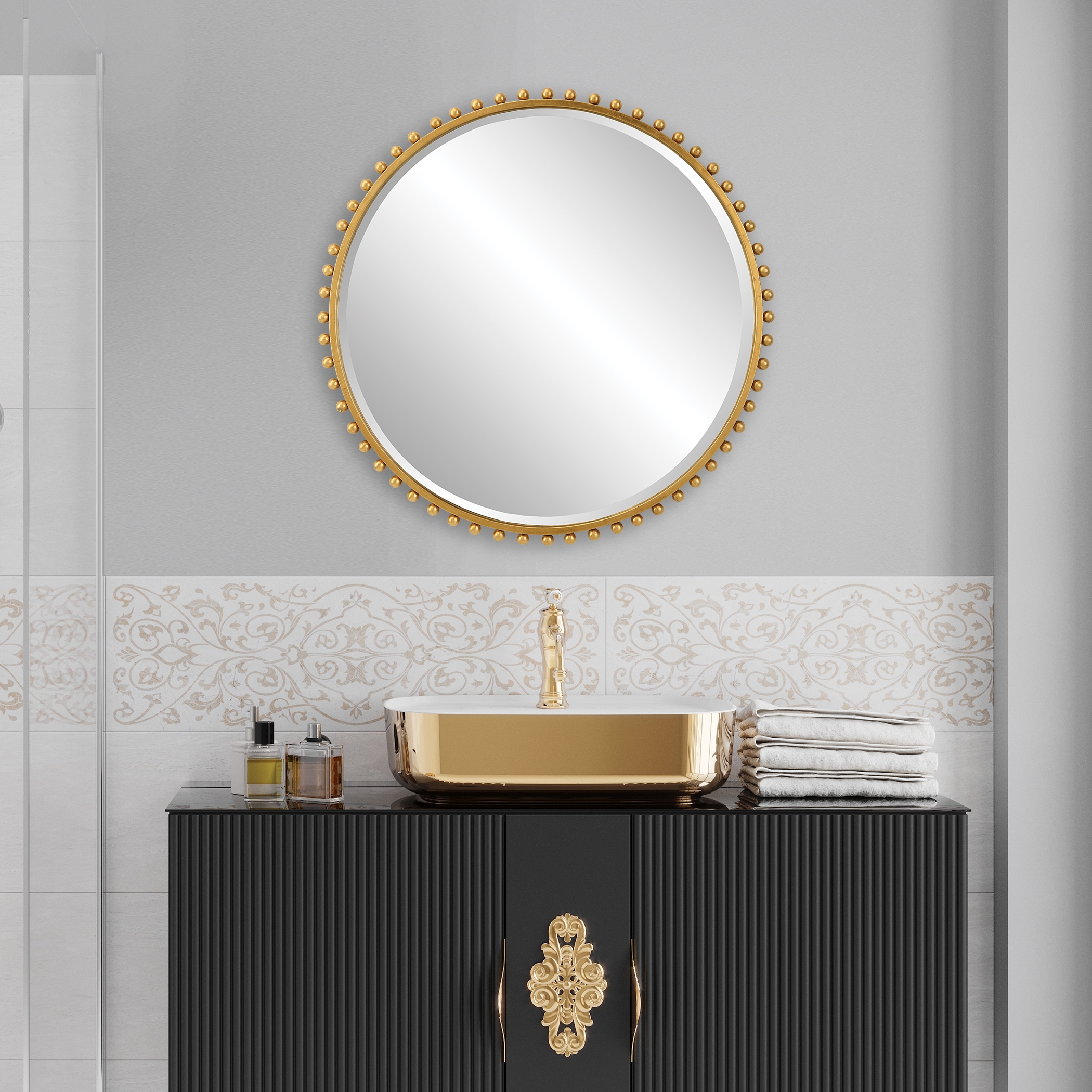 Taza Gold Round Mirror - Image 4