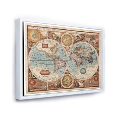 Ancient Map Of The World VIII - Vintage Canvas Wall Art Print FL35404 - Image 0