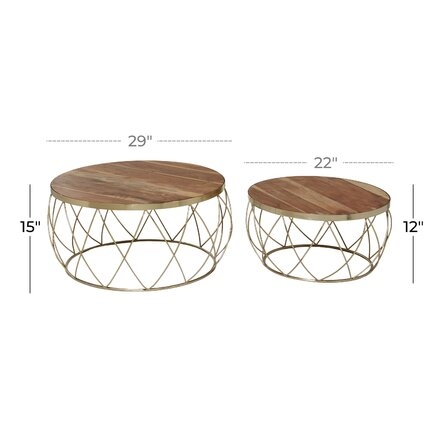 Epperly Solid Wood Drum Nesting Tables - Image 5