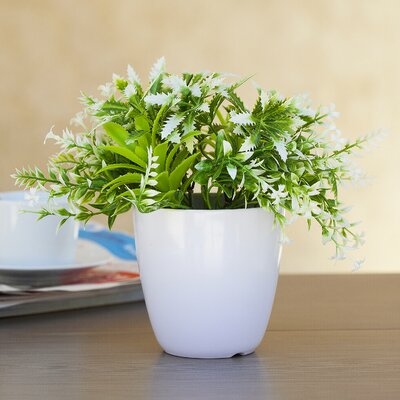8" Artificial Evergreen Plant in Pot - Image 0