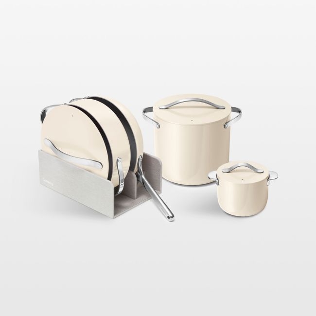 Caraway Home ® Cookware+ Cream 8-Piece Cookware Set - Image 0