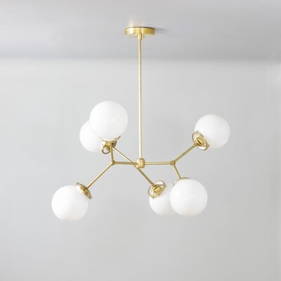 Sputnik Chandelier | Mid Century Modern | Light Fixture | Starburst Globe Chandelier | Dining Room | Ceiling Pendant | Industrial Lighting - Image 0