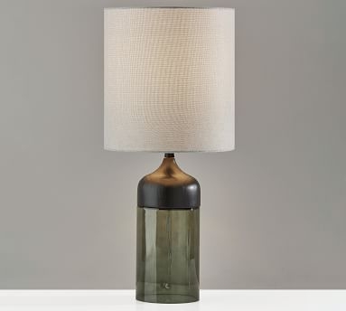 Stephe Glass Table Lamp, Large 22.75", Black - Image 1