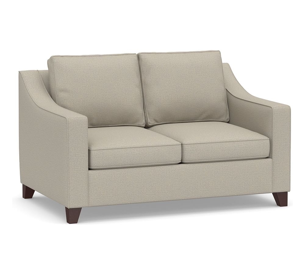 Cameron Slope Arm Upholstered Deep Seat Loveseat 2-Seater 60", Polyester Wrapped Cushions, Performance Boucle Fog - Image 0