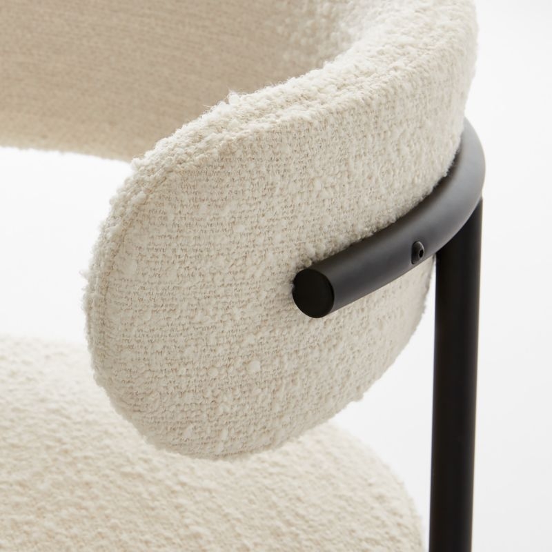 Inesse White Boucle Counter Stool - Image 4