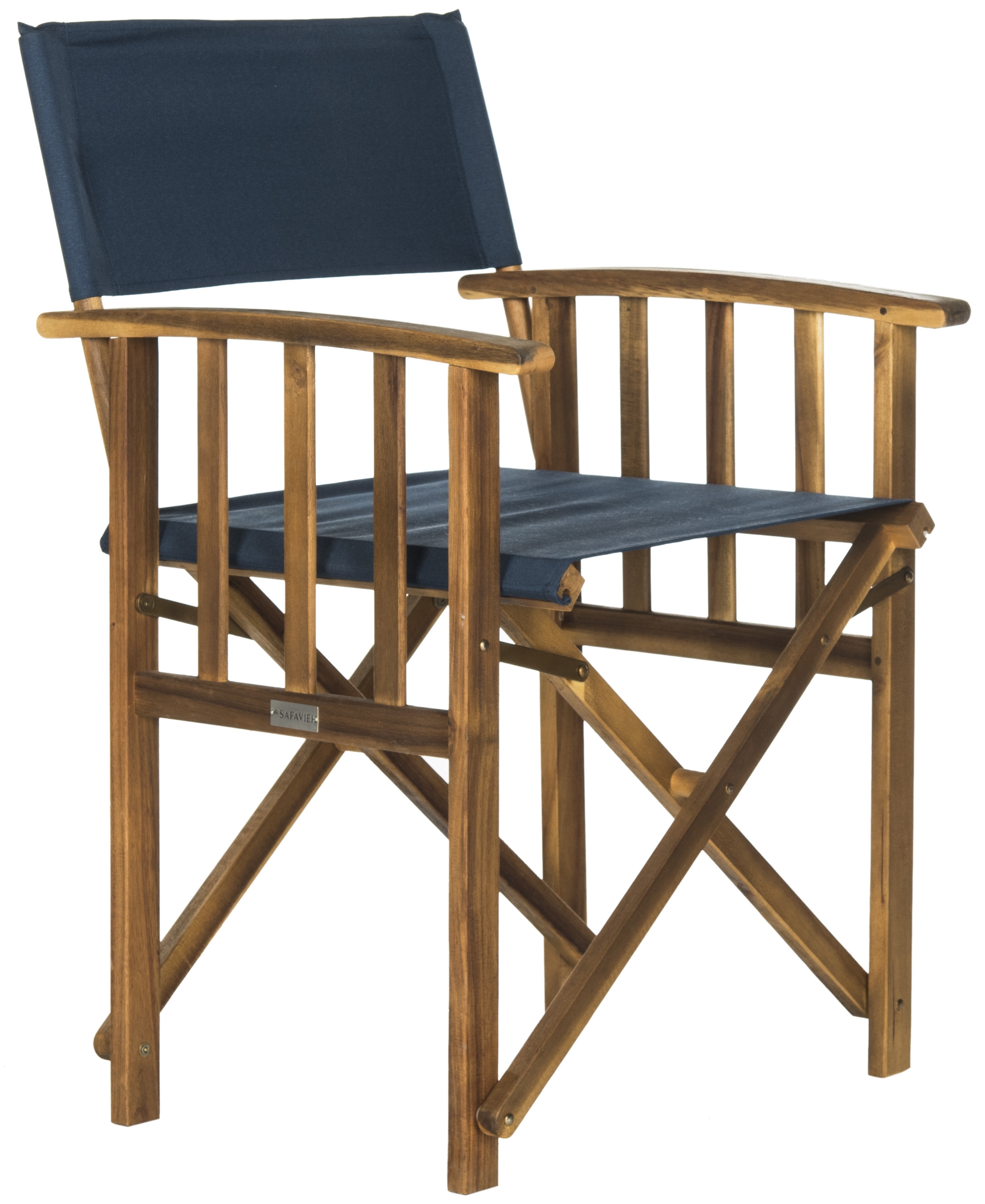 Laguna Director Chair - Natural/Navy - Safavieh - Image 1