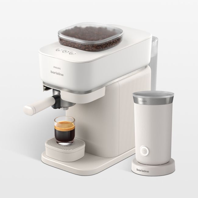 Philips Baristina Milky White Espresso Machine with Milk Frother - Image 0