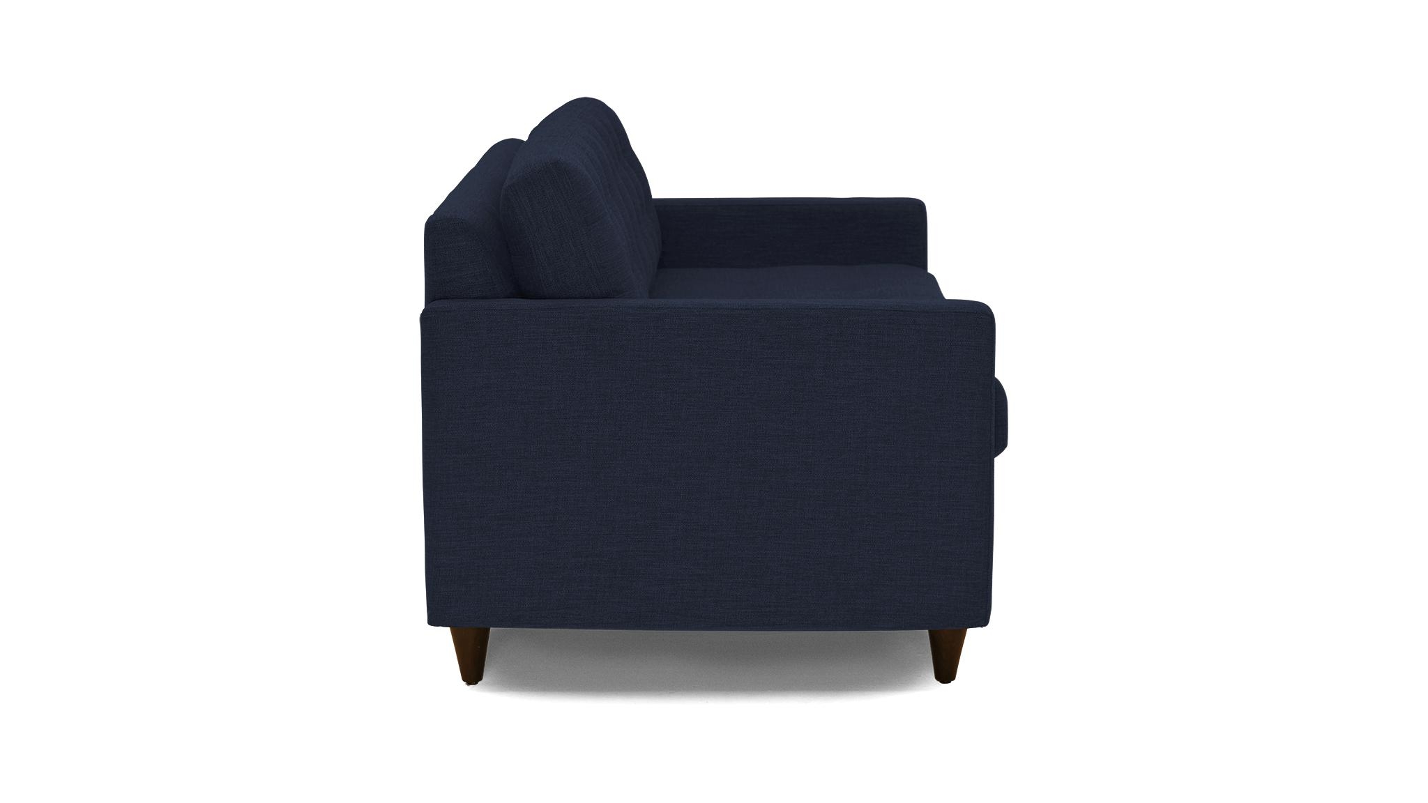 Blue Eliot Mid Century Modern Sleeper Sofa - Sunbrella Premier Indigo - Mocha - Foam - Image 2