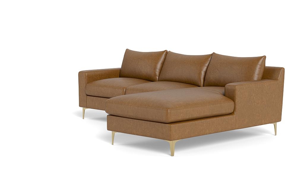 Sloan Leather Right Chaise Sectional - Image 2