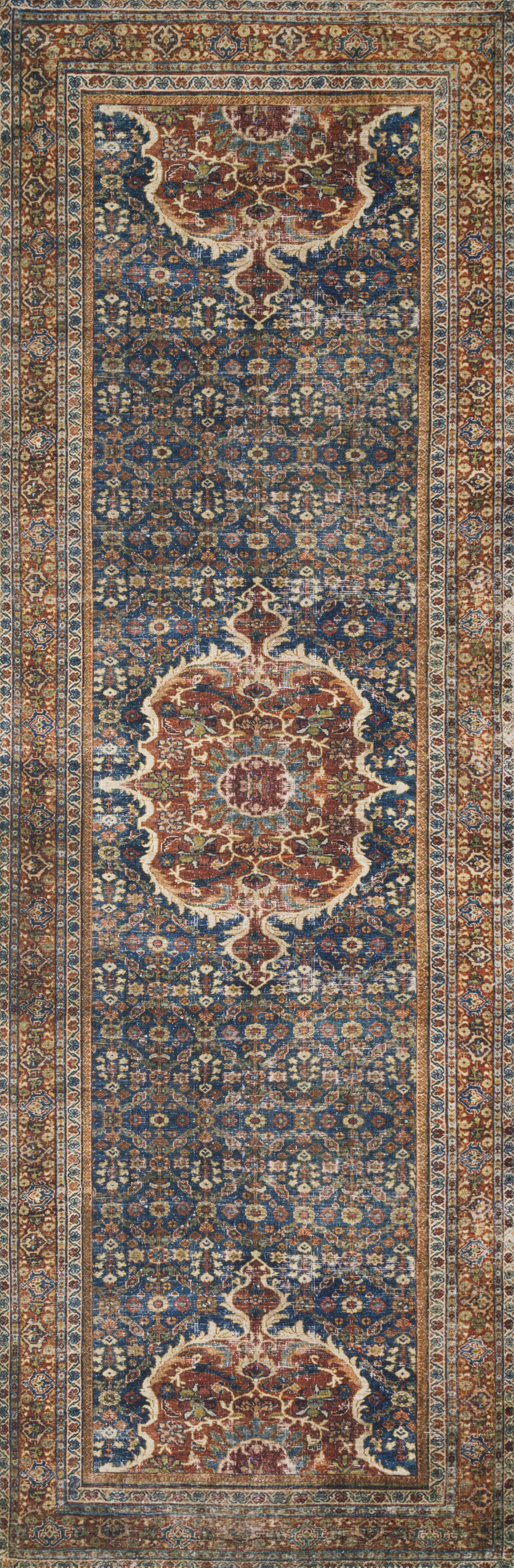 Layla LAY-09 Cobalt Blue / Spice 2'-6" x 7'-6" - Image 3